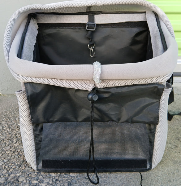 BARKBAY gray pet backpack carrier for small dogs cats travel hiking outdoor use