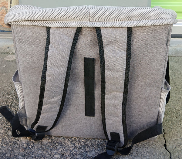 BARKBAY gray pet backpack carrier for small dogs cats travel hiking outdoor use