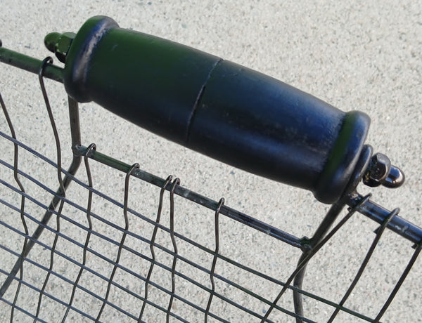 Extra large black metal basket with handles modern storage organizing home accent