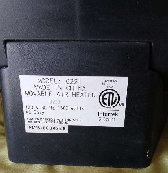 LASKO Model 6621 Rotating Space Heater