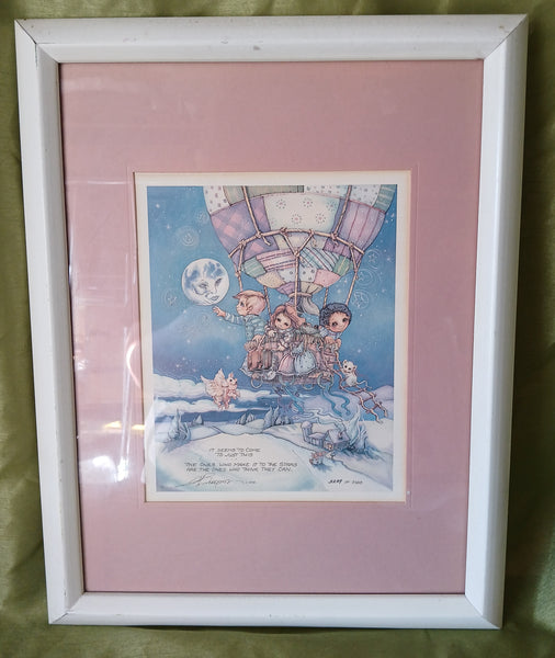 Jody Bergsma Signed Numbered Framed Hot Air Balloon Artwork 3279 of 7500 Print