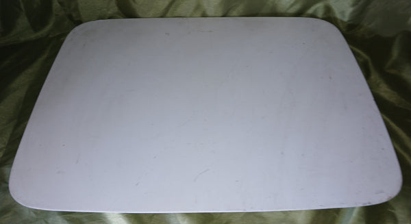 Vintage White Portable Collapsible Lap Table Folding Tray for Meals Crafts Work