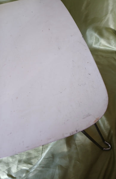 Vintage White Portable Collapsible Lap Table Folding Tray for Meals Crafts Work
