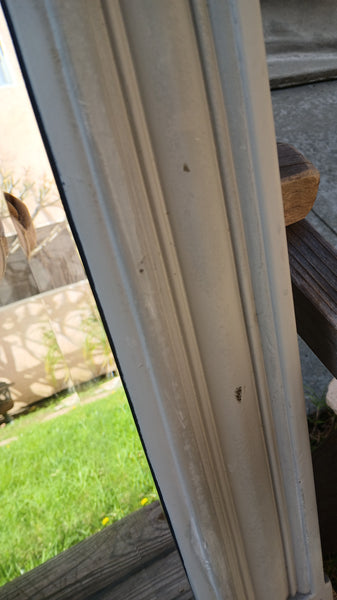 Gray Painted Wainscot Rectangular Wall Mirror Entryway Bathroom Hall Accent