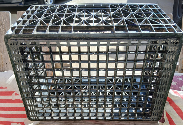 Black Milk Crate Heavy Duty Stackable Utility Bin Can Be Used as Bike Basket