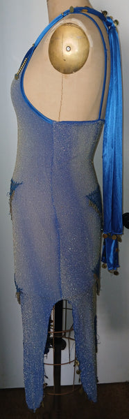 Blue Vintage Netted Sequence Dress (Has flaws)