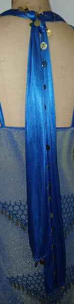 Blue Vintage Netted Sequence Dress (Has flaws)