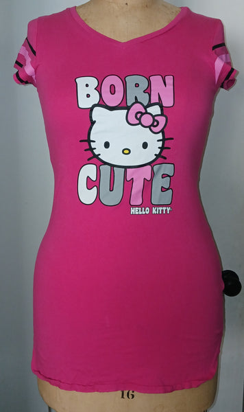Size Medium Hello Kitty By Sanrio "Born Cute Hello Kitty T-Shirt"