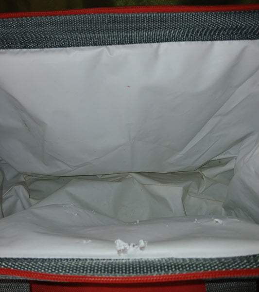 Red & Gray Cooler Picnic Bag w/ Dining Accessories