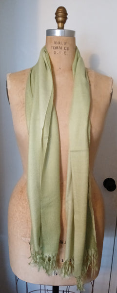 PASHMINA  27" x 66" Sage Green Scarf
