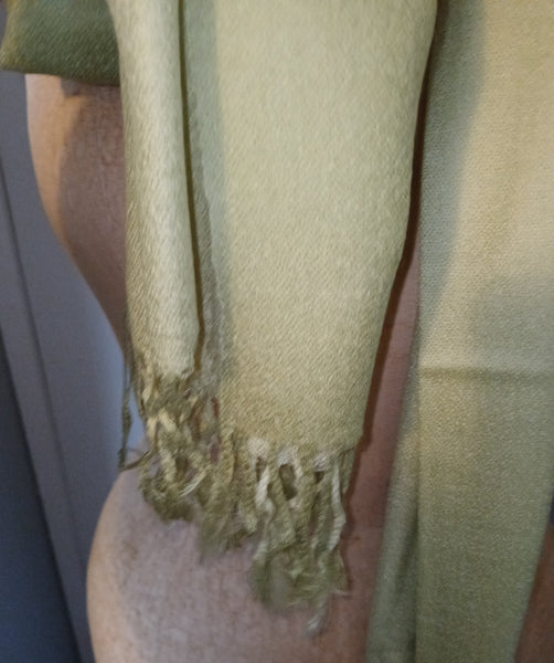 PASHMINA  27" x 66" Sage Green Scarf