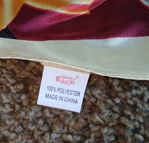 Multi-color Silky Square Floral Handkerchief