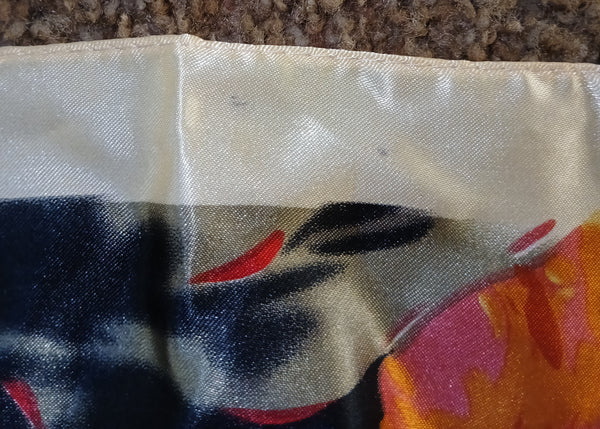 Multi-color Silky Square Floral Handkerchief