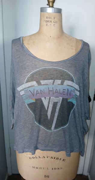 Small Women's URBAN OUTFITTERS Gray Van Halen Oversized T-Shirt