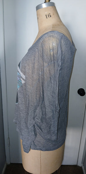 Small Women's URBAN OUTFITTERS Gray Van Halen Oversized T-Shirt
