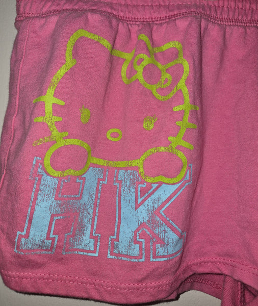 Girls Medium HELLO KITTY Pink Graphic Shorts