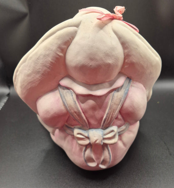 Ceramic Pastel Easter Bunny Rabbit w/ Floppy Ears & Apron
