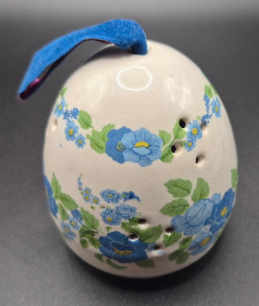 Vintage Blue & White Potpourri Easter Ornament