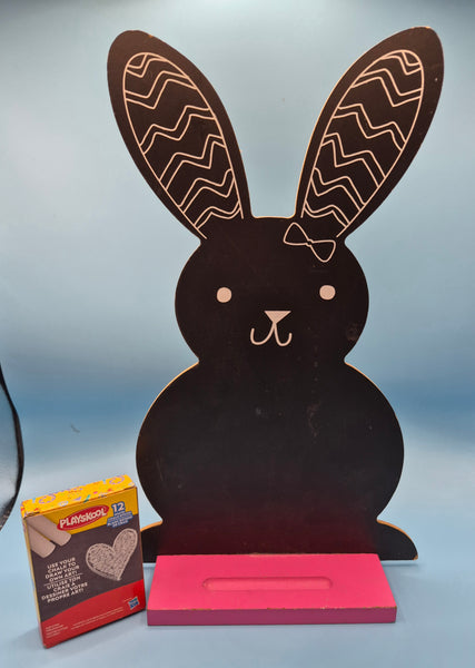 Black Bunny Chalk Board W/ Chalk