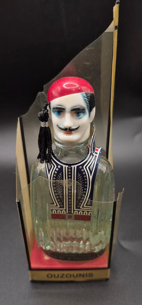 Vintage TSOLIAS OUZOUNIS OUZO Collectors Item Greek Male Bottle