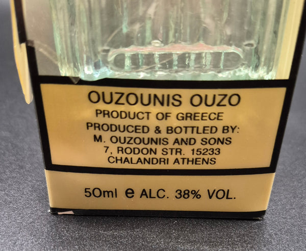 Vintage TSOLIAS OUZOUNIS OUZO Collectors Item Greek Male Bottle