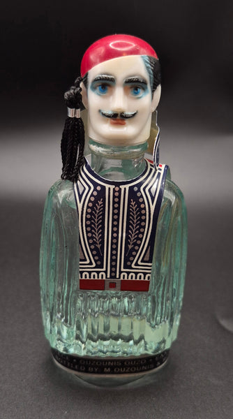 Vintage TSOLIAS OUZOUNIS OUZO Collectors Item Greek Male Bottle