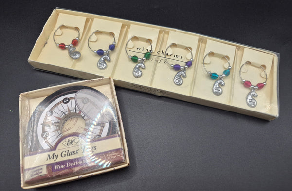 Oenophilia Wine Tasting Kit with Set of 6 Brand New Wine Glass Charms Party Set