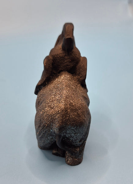 Vintage Shimmery Glitter Elephant Figurine Statue Sparkle Accent Animal Display