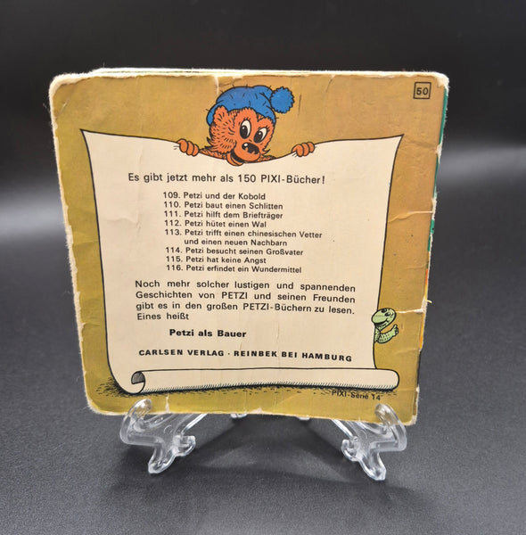 1967 German Vintage PIXI 115 Childrens Book Petzi Hat Keine Angst Storybook Bear