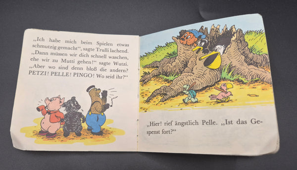 1967 German Vintage PIXI 115 Childrens Book Petzi Hat Keine Angst Storybook Bear