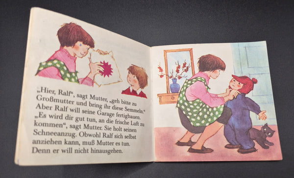 1977 German Vintage PIXI 260 Childrens Book Ralf und die Semmeln Storybook Winter