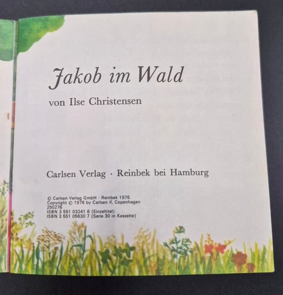 1976 German Vintage PIXI 241 Childrens Book Jakob im Wald Storybook Forest Theme