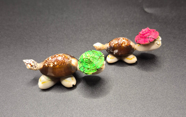 Set of 2 Miniature Sea Turtle Figurines Collectible Beach Ocean Tropical Decor