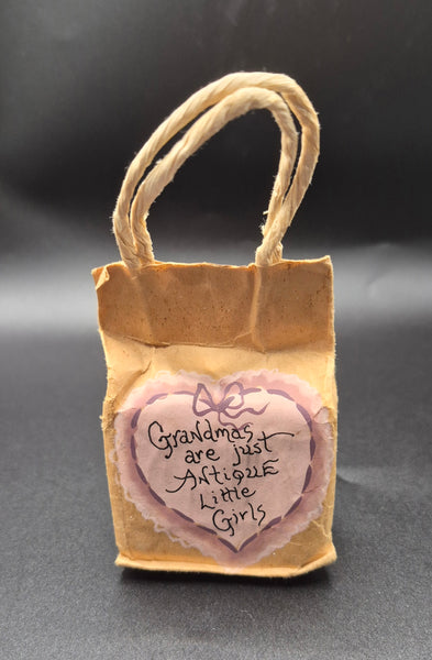 Vintage Musical Grandma Antique Little Girls Collectible Novelty Gift Bag Decor