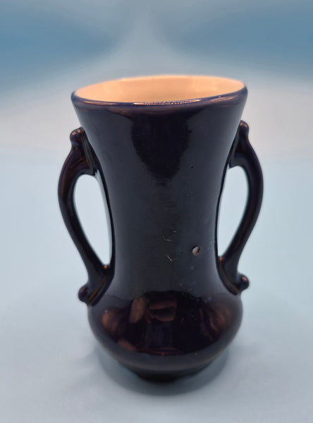 Miniature Blue Pottery Horse & Carriage Bud Vase