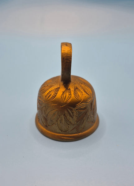 SARNA Gold 2" Leaf Pattern Vintage Bell