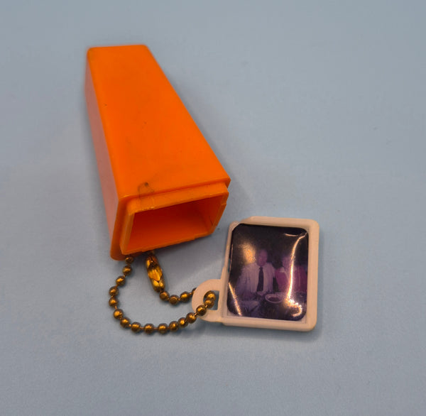 Vintage Orange Photo Telescope Keychain Viewer