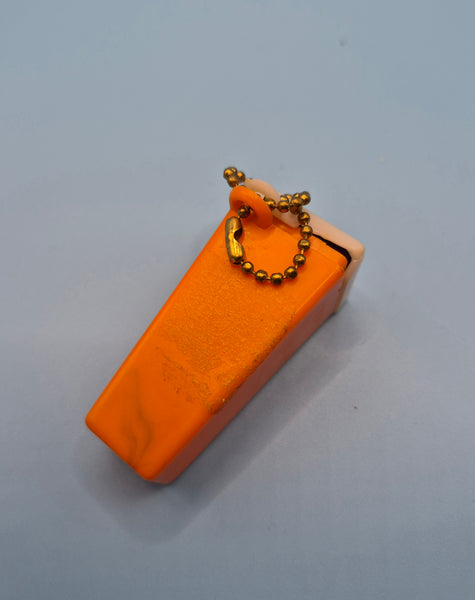 Vintage Orange Photo Telescope Keychain Viewer