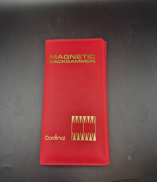 CARDINAL Red Folding Magnetic Backgammon Game