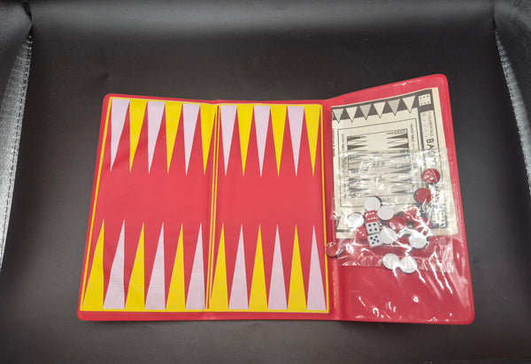 CARDINAL Red Folding Magnetic Backgammon Game