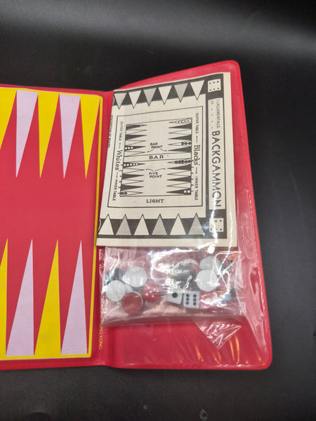 CARDINAL Red Folding Magnetic Backgammon Game