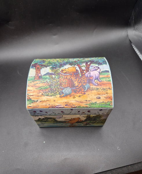 Disney Rare Classic Pooh Cardboard  Winnie the Pooh Cardboard Jewelry Chest Box