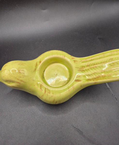Porcelain Green Bird Candle Holder