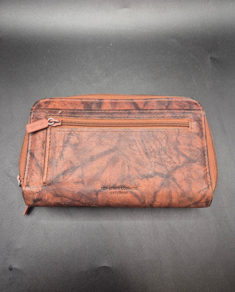 Buxton Brown Vintage Cowhide Leather Wallet Bifold Accessory Classic Style