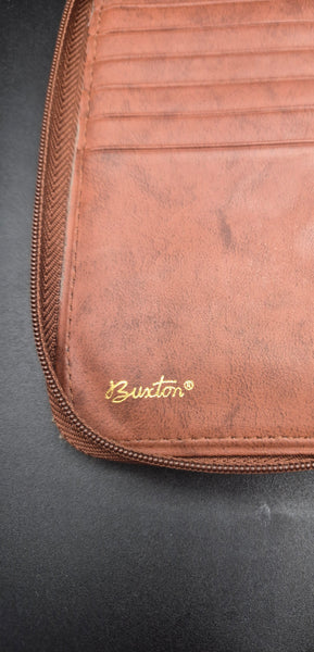 Buxton Brown Vintage Cowhide Leather Wallet Bifold Accessory Classic Style