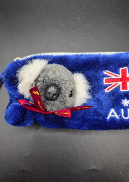Brand New Koala Blue Australian Coin Purse / Pencil Case