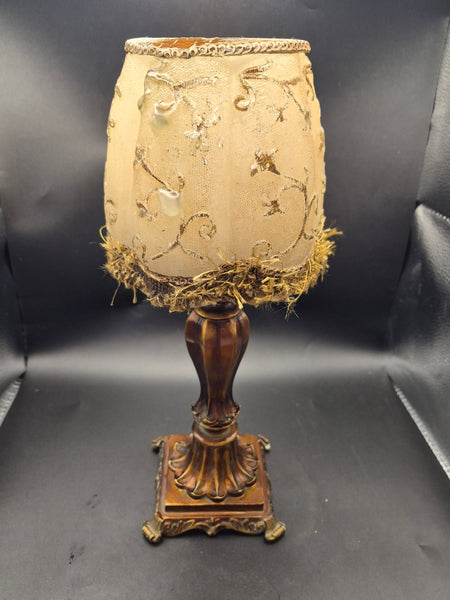 Decorative Bronze Metal Base Lamp Candle
