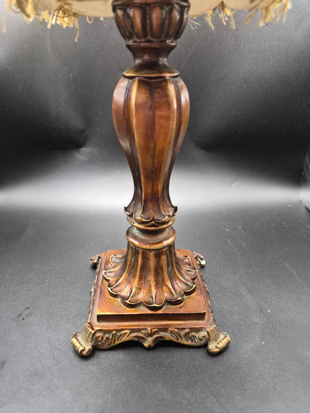 Decorative Bronze Metal Base Lamp Candle