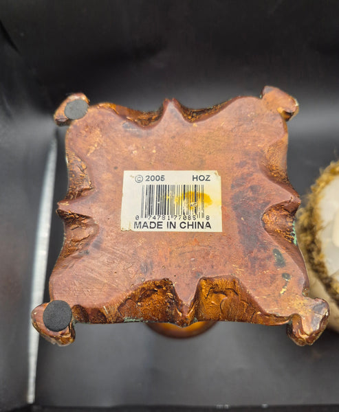 Decorative Bronze Metal Base Lamp Candle