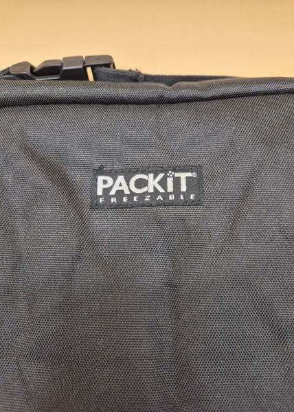 PACKIT Black Freezable Rectangular Lunch Bag Reusable Insulated Cooler Tote